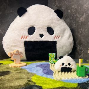 Original Design Plush Pillow Home Decorative Panda Rice Ball Doll Cute Hanging Decoration Creative Personalized Soft Toy Cushion