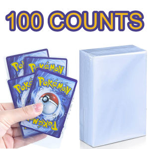 Bandai | 100 Chiếc Ốp Thẻ Trong Suốt Dành Cho Trò Chơi TCG Pokemon Yugioh Ảnh Thể Thao - Hộp Đựng Bảo Vệ Thẻ Cho Bộ Sưu Tập Thẻ