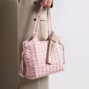 Fashionable Large Capacity Black Diamond Pattern Womens Tote Bag 2025 New Style Commuter Handbag Single Shoulder Bag