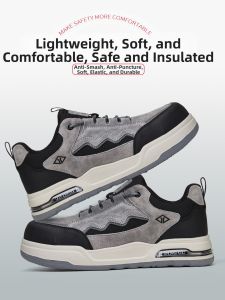 DINGGU | Impact-Resistant Puncture-Proof Durable Breathable Anti-Odor Light Comfortable Work Safety Shoes for Men