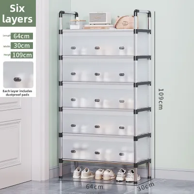 WANGXINGHEYUE | Simple Doorway Shoe Rack Indoor Multi-layer Dust-proof Design Space Saving Dormitory Hallway Entrance Storage Cabinet