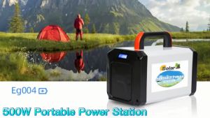 Nss Solar Generator 500W 220V Portable Power Station with 12V 50AH Battery for Home and Power Tools