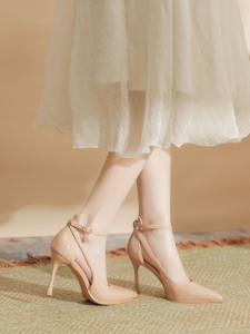 Wide Fit Pointed-Toe High Heels Hollow-out Design Stiletto Shoes