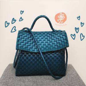 Tas Anyaman Jali Premium Slempang EMERALD Tutup Magnet Size S Tas Wanita