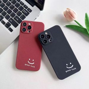 2022ใหม่เคสโทรศัพท์ Infinix Hot 20 4G 5G 20i 20S หมายเหตุ12i 2022 Matte Slim Softcase สีทึบ Smiling Face Handphone ปลอกคู่สีแดงสีดำฝาหลัง Hot20 Hot20i Note12i