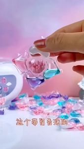 喜白白洗衣凝珠 洗衣 凝珠 100 pcs 5 in 1 Laundry Pods Lavender Flower Laundry bead Detergent Capsule Anti-bacterial sabun basuh baju