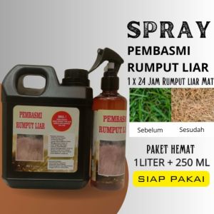 Paket Hemat Cairan Pembasmi Rumput Liar/Anti Rumput Liar 1Liter + 250 ml
