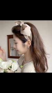 F4 Bando Kain Korea Lebar 5.5cm Pita Knotted Wide Brimmed Bowknot Satin Headband BKLJ007