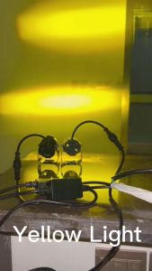 2PCS Mini Driving Light White+Yellow Pair With Free Domino Switch High quality Universal Fog Light