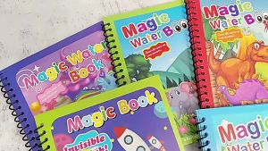 สมุดระบายสีด้วยน้ำเปล่า สมุดระบายสีเด็ก Magic Water Book