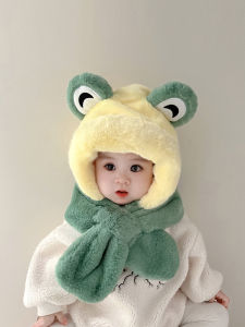 หมวกเด็กผ้าพันคอหมวกป้องกันคล้องคอแบบชิ้นเดียวหมวกป้องกันหูเด็กทารกกันหนาวน่ารักใส่ช่วงฤดูใบไม้ร่วงและฤดูหนาวสำหรับเด็กหญิงและเด็กชาย