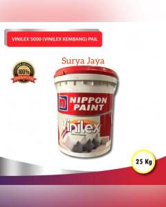 CAT TEMBOK VINILEX 5000 KEMBANG INTERIOR NIPPON PAINT 25 KG | PAIL WARNA PUTIH