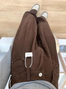 High Waist Wide Leg Jeans Women plus Size Loose Fitting Hip Concealing Summer New Style Straight Cut Denim Pants Casual Pure Color