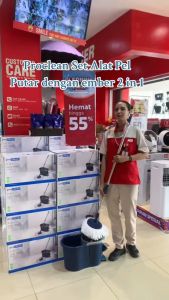 Alat Pel Spin Mop Proclean Set Alat Pel Lantai Putar Dengan Ember 2 In 1