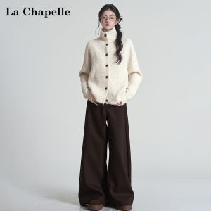 La Chapelle | Áo Cardigan Knit Cổ Cao Mềm Vintage