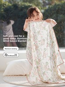 wellber | Lightweight Bamboo Cotton Baby Blanket for Spring Summer