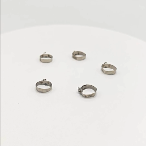 4Pcs Dental Single-Tube Band Pusher with Loops Stainless Steel Orthodontic Clinic Tools for Molar Bracket Placement