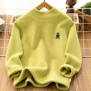 Thickened Fleece Childrens Base Shirt Half High Collar Autumn Winter Warm Top for Boys And Girls Star Thought Rabbit Brand