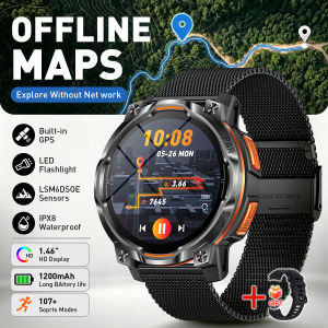 LIGE | Đồng Hồ Thông Minh GPS LIGE 2026 Dành Cho Nam Chống Nước Kiểu Quân Đội Dây Đeo Thể Thao Tích Hợp La Bàn Pin 1200mAh Theo Dõi Giấc Ngủ & Nhịp Tim