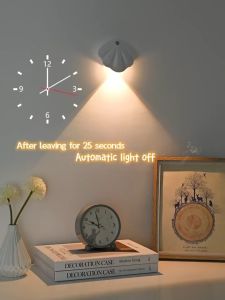 PDM Shell Induction Light LED Spotlight Sensor Light USB Rechargeable Wiring-free Magnetic Suction Indoor Wall Light
