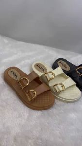 (Size 37-40) 608-4 Sandal Wanita Slip On Sandal Jelly Gesper Lentur Sendal Rumah