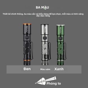 Mini EDC Đèn Pin LED Sáng Cao Bút USB Sạc Chống Nước Đèn Pin Nhỏ Có Nam Châm Cho Cắm Trại Đi Bộ Đường Dài Chiếu Sáng Khẩn Cấp