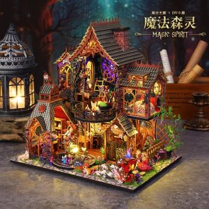 Harry Potter DIY Magic Castle 3D Puzzle Model House Assembly Toy Wooden Static Model Decoration Fairy Tale Themed Craft Gift