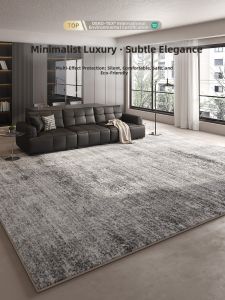 FANLILAI | Durable Washable Luxurious Grey Carpet