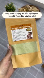 Bột rửa mặt trắng da 100g bột đắp mặt Yujisan bột rửa mặt thảo mộc tẩy da chết giúp da sáng mịn