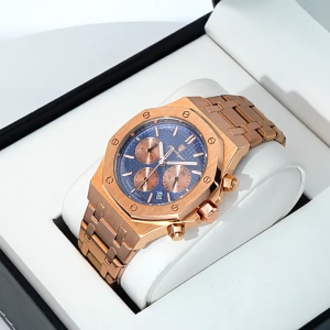 Stainless Steel Quartz Clock for Men - Luxury Modern Design