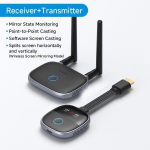Hagibis Wireless HDMI Transmitter and Receiver Kit Wireless HDMI Extender TV Dongle Plug & Play Streaming for Laptop Projector