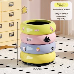 Press Luxurious Creamy Kitchen Waste Bin