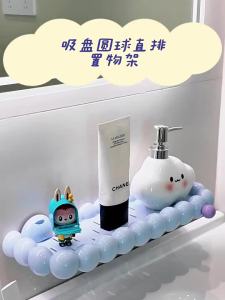 noooth | Corner Suction Shelf for Bathroom Storage