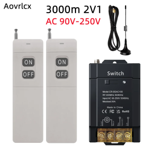 Aovrlcx Wireless Remote Control Switch On-off High-power 30A Wide-voltage AC 85-265V Long-distance RF433 Remote Control 3000M