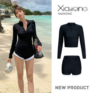 Ins Hàn Quốc Dài Tay Đồ Bơi Giữ Nhiệt Nữ Bộ Đồ Lặn Riêng Biệt Thiết Kế Lướt Sóng Bơi Trang Phục Chống Nắng Sứa Phù Hợp Với Lặn Với Ống Thở