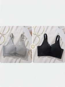 Lift Gather Enlarge Push Up Support Underwire Lifting Anti-ptosis Side Gather Adjusting Lace Bra