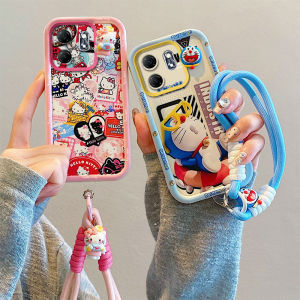Cartoon Casing Infinix Hot 50i 50 40i 30i Hot50i 4G 5G New Cute Trend Creative Fashion 3D Doll Doraemon Hello Kitty Luffy Pikachu Shockproof Phone Case with Lanyard 2024