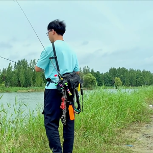 Lure Fishing Bag Multifunctional Large Capacity Shoulder Bag for Fishing Rod Plier Gripper Reel Baits Box