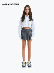 ANN ANDELMAN | High Waist A-Line Pleated Mini Skirt