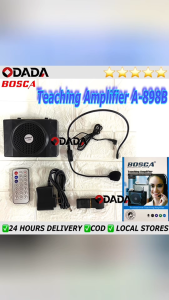 ODADA BOSCA Teaching Amplifier A-898B with speaker microphone remote control power adapter and carrying strap