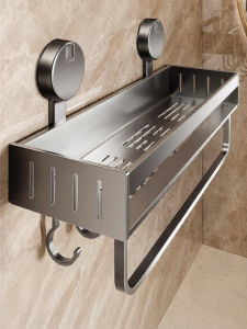 ERMO | Suction Cup Wall Mounted Shelving Aluminum