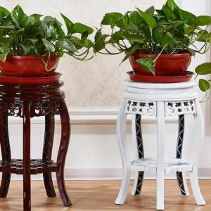 Antique Style Plastic Wood Floor Stand Flower Rack Multi-level