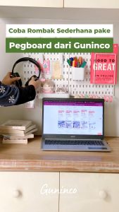 GUNINCO RAK DINDING TEMPEL PEGBOARD / rak dinding penyimpanan Organizer Minimalis