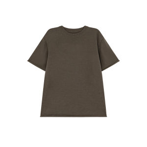 Basic Round Neck Simple Edge Lightweight Comfortable Soft Loose Fit T-Shirt