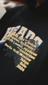 HEADS - College Cities Hoodie Black | Jaket Hoodie Pria/Wanita Heavyweight Boxy Fit 330gsm