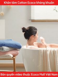 Khăn tắm cotton ECOCO kháng khuẩn siêu thấm hút cao cấpKhăn lau mềm mịn an toàn cho da thế hệ mớidùng cho gia đìnhSpa