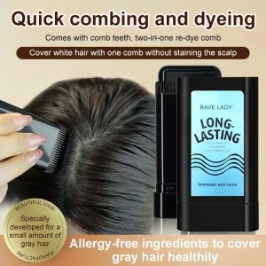 Hair Root Touch Up Stick With Comb Instant Gray Hair Cover Disposable Temporary Hair Color Pen Natural Looking Non Drip Formula For Men Women