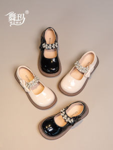 Princess Style Soft Bottom Girls Shoes UK Style Spring Autumn New Arrival Anti-Slip Low Cut Casual Flat Heel Cowhide Leather