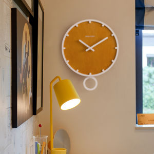 💥Dream Best🔥 12 Inch Swing Wall Clock Modern Design 3d Vintage Frameless Wall Clock Living Room Craft Set Clocks Wooden White Clock 30*37.5cm