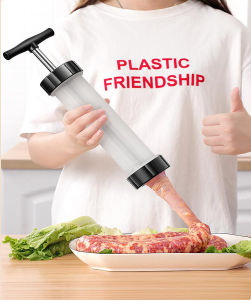 1 Set Sausage Stuffer Barrel Manual Sausage Maker Meat Stuffer Filler Hand Operated Maker
